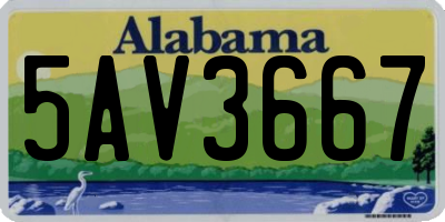 AL license plate 5AV3667