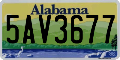 AL license plate 5AV3677