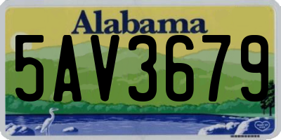 AL license plate 5AV3679