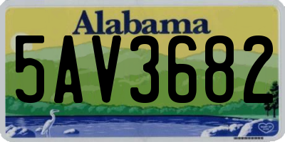 AL license plate 5AV3682