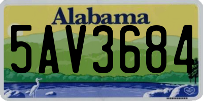 AL license plate 5AV3684