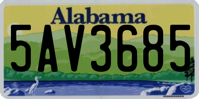 AL license plate 5AV3685