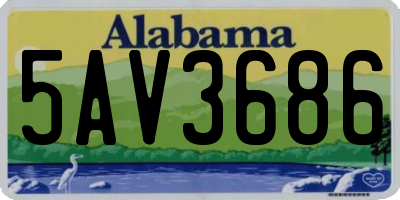 AL license plate 5AV3686
