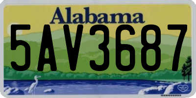 AL license plate 5AV3687