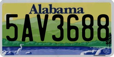 AL license plate 5AV3688