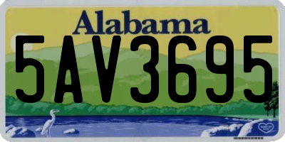 AL license plate 5AV3695