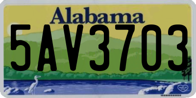 AL license plate 5AV3703