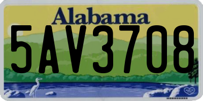 AL license plate 5AV3708