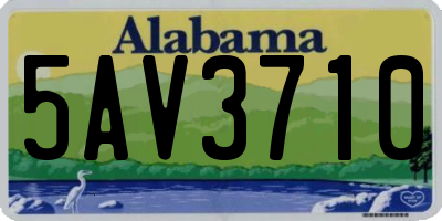 AL license plate 5AV3710
