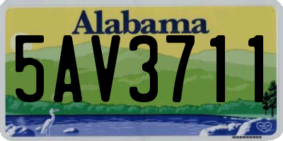 AL license plate 5AV3711