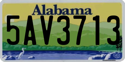 AL license plate 5AV3713