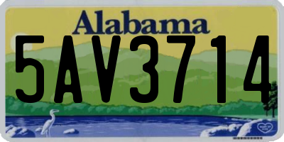 AL license plate 5AV3714