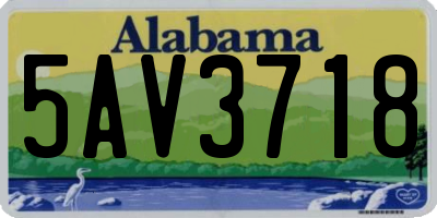AL license plate 5AV3718