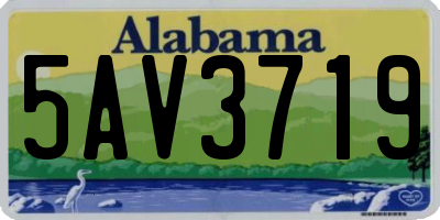 AL license plate 5AV3719
