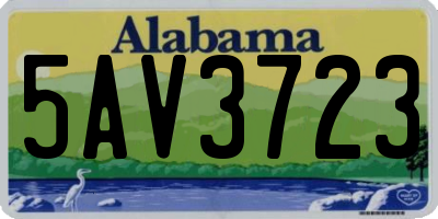 AL license plate 5AV3723