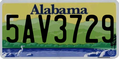 AL license plate 5AV3729