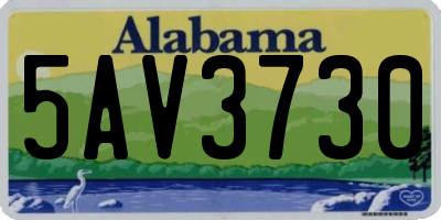AL license plate 5AV3730