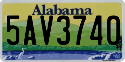 AL license plate 5AV3740