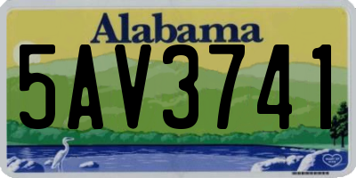AL license plate 5AV3741