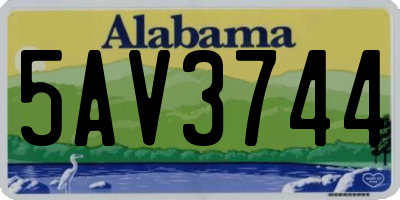 AL license plate 5AV3744