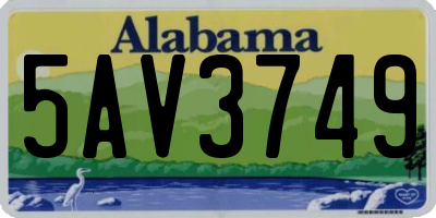 AL license plate 5AV3749