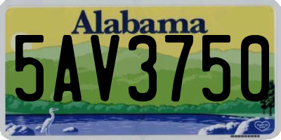 AL license plate 5AV3750