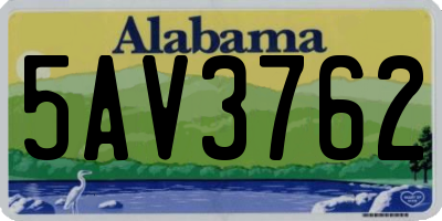 AL license plate 5AV3762