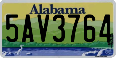 AL license plate 5AV3764