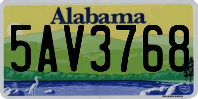 AL license plate 5AV3768