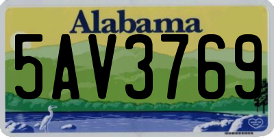 AL license plate 5AV3769
