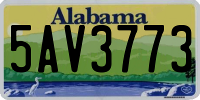 AL license plate 5AV3773