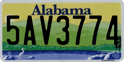 AL license plate 5AV3774