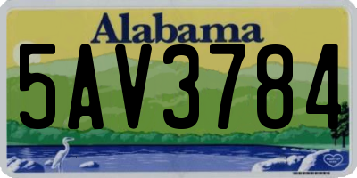 AL license plate 5AV3784