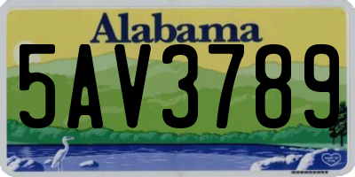 AL license plate 5AV3789