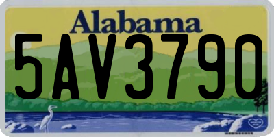 AL license plate 5AV3790