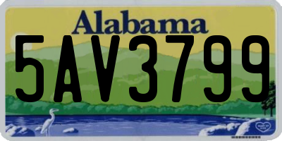 AL license plate 5AV3799