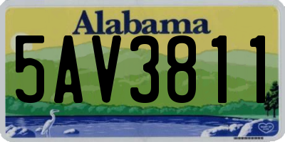 AL license plate 5AV3811