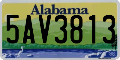 AL license plate 5AV3813