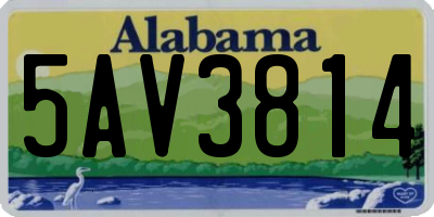 AL license plate 5AV3814