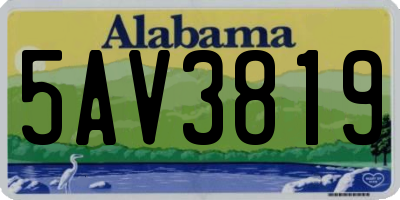 AL license plate 5AV3819
