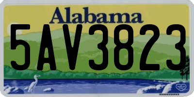AL license plate 5AV3823