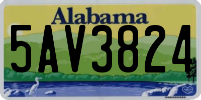 AL license plate 5AV3824