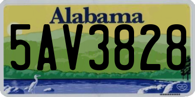 AL license plate 5AV3828