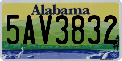 AL license plate 5AV3832
