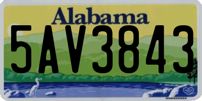 AL license plate 5AV3843