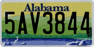 AL license plate 5AV3844
