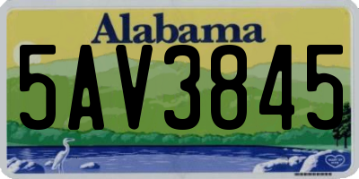 AL license plate 5AV3845