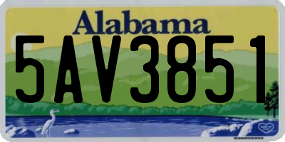 AL license plate 5AV3851