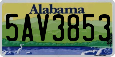 AL license plate 5AV3853