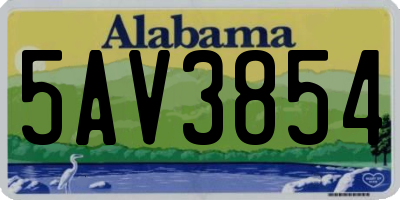 AL license plate 5AV3854